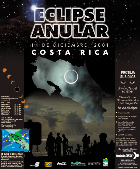 Afiche del Eclipse Anular 2001