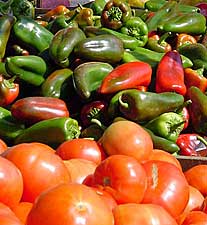 Tomates y chiles dulces